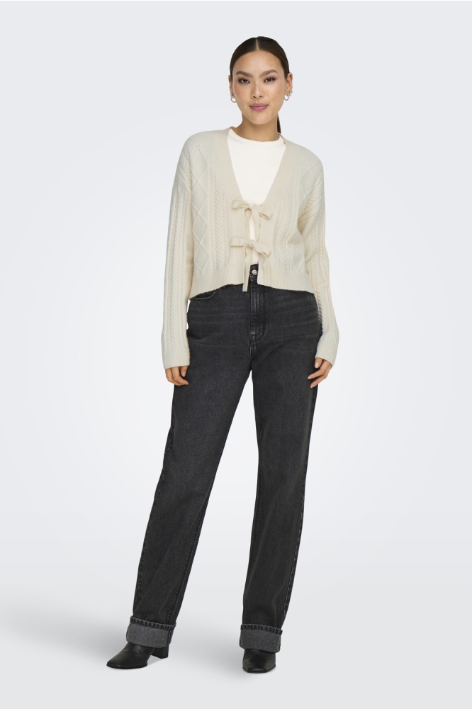 ONLFIA LS STRING CARDIGAN KNT NCA 15322412 Whitecap Gray
